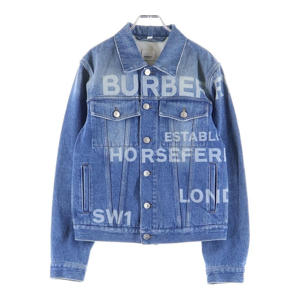 BURBERRY(バーバリー) HORSEFERRY 8028382 ホースフェリープリント デニムジャケット インディゴ