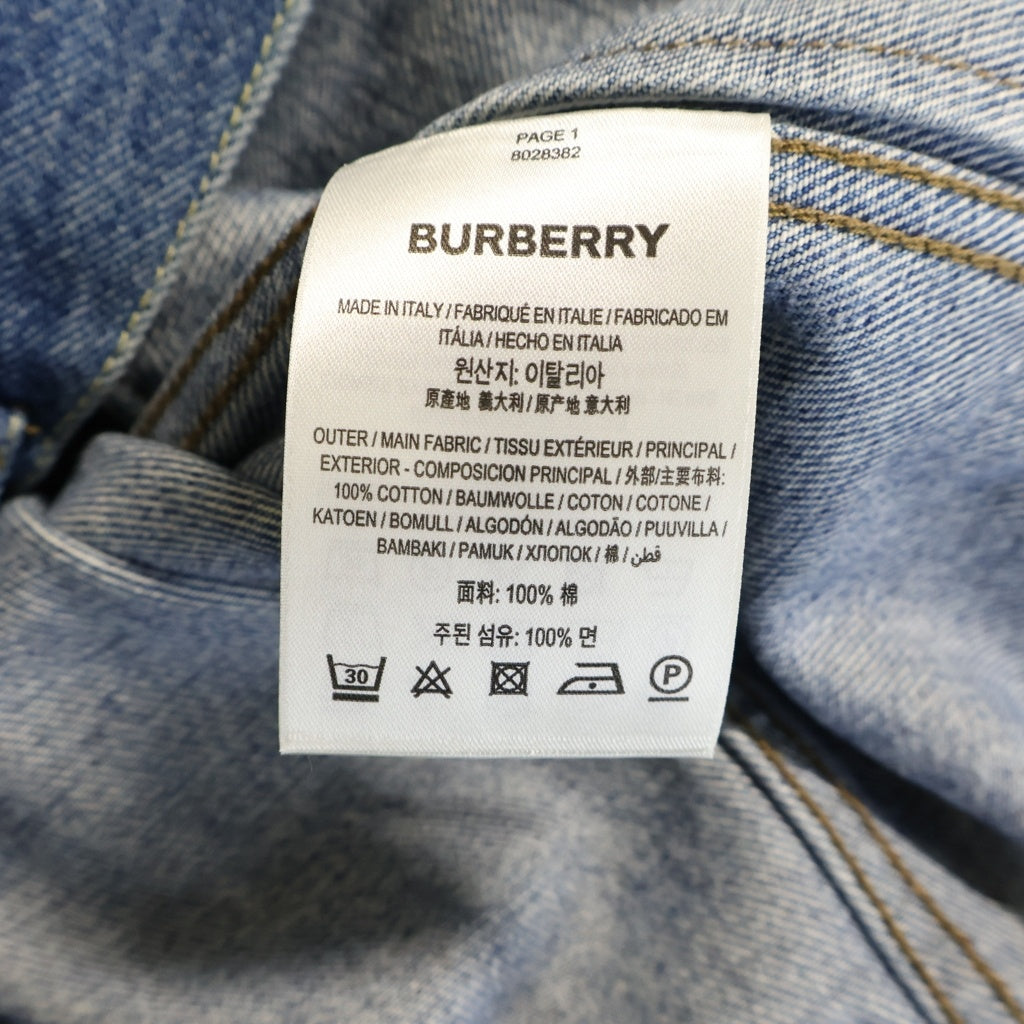 BURBERRY(バーバリー) HORSEFERRY 8028382 ホースフェリープリント デニムジャケット インディゴ