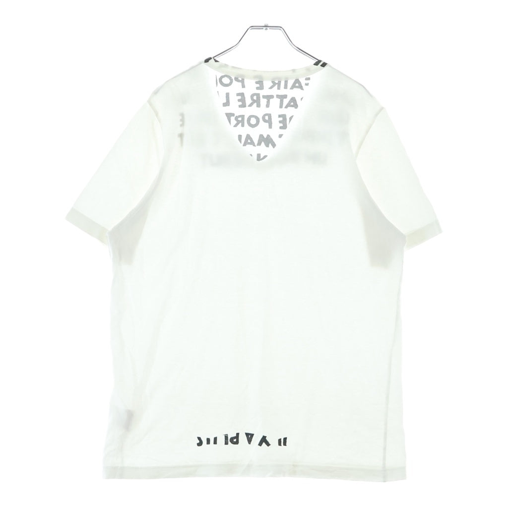 Maison Margiela(メゾンマルジェラ) 12SS フランス語 エイズT Vネック 半袖Tシャツ カットソー ホワイト S30GC0351
