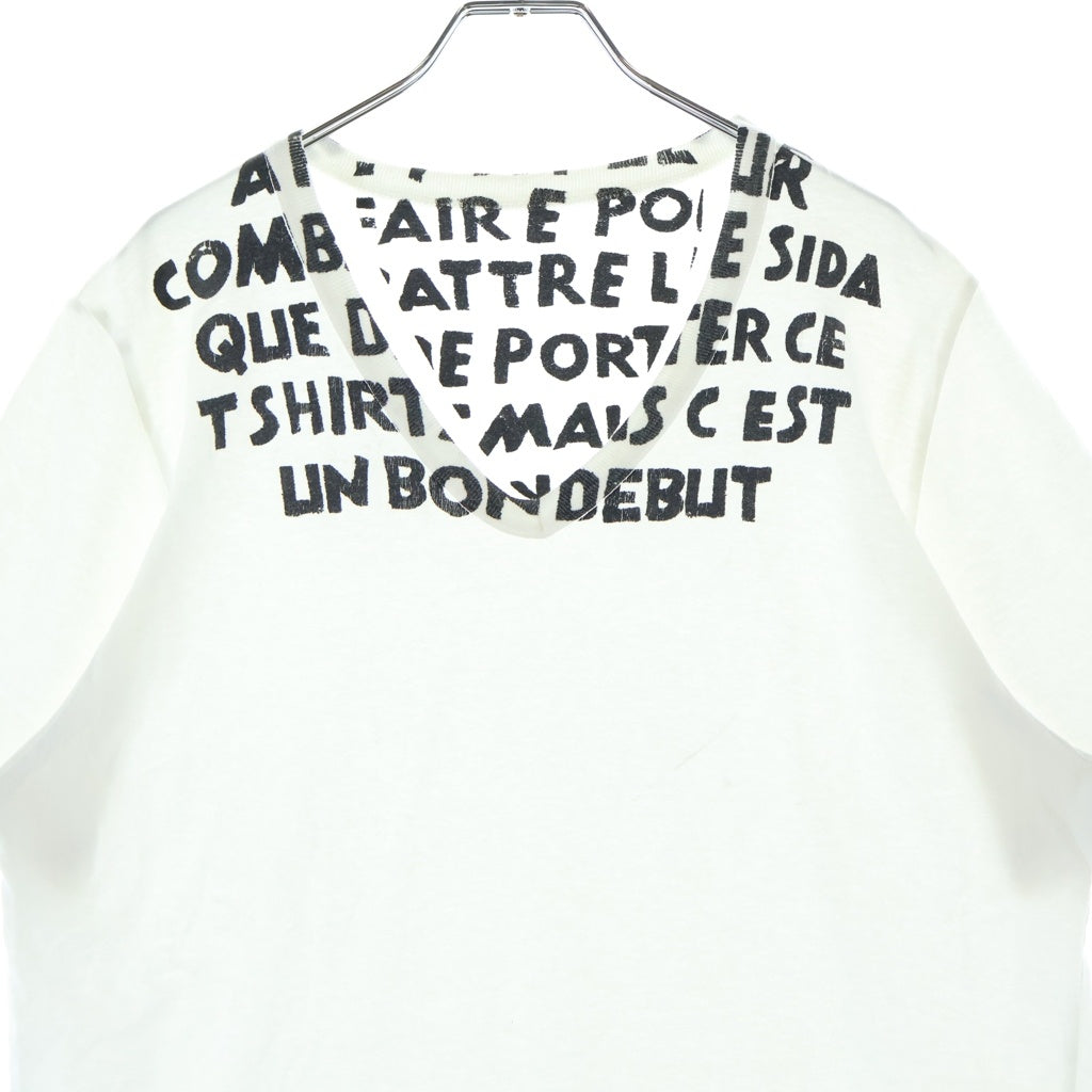Maison Margiela(メゾンマルジェラ) 12SS フランス語 エイズT Vネック 半袖Tシャツ カットソー ホワイト S30GC0351