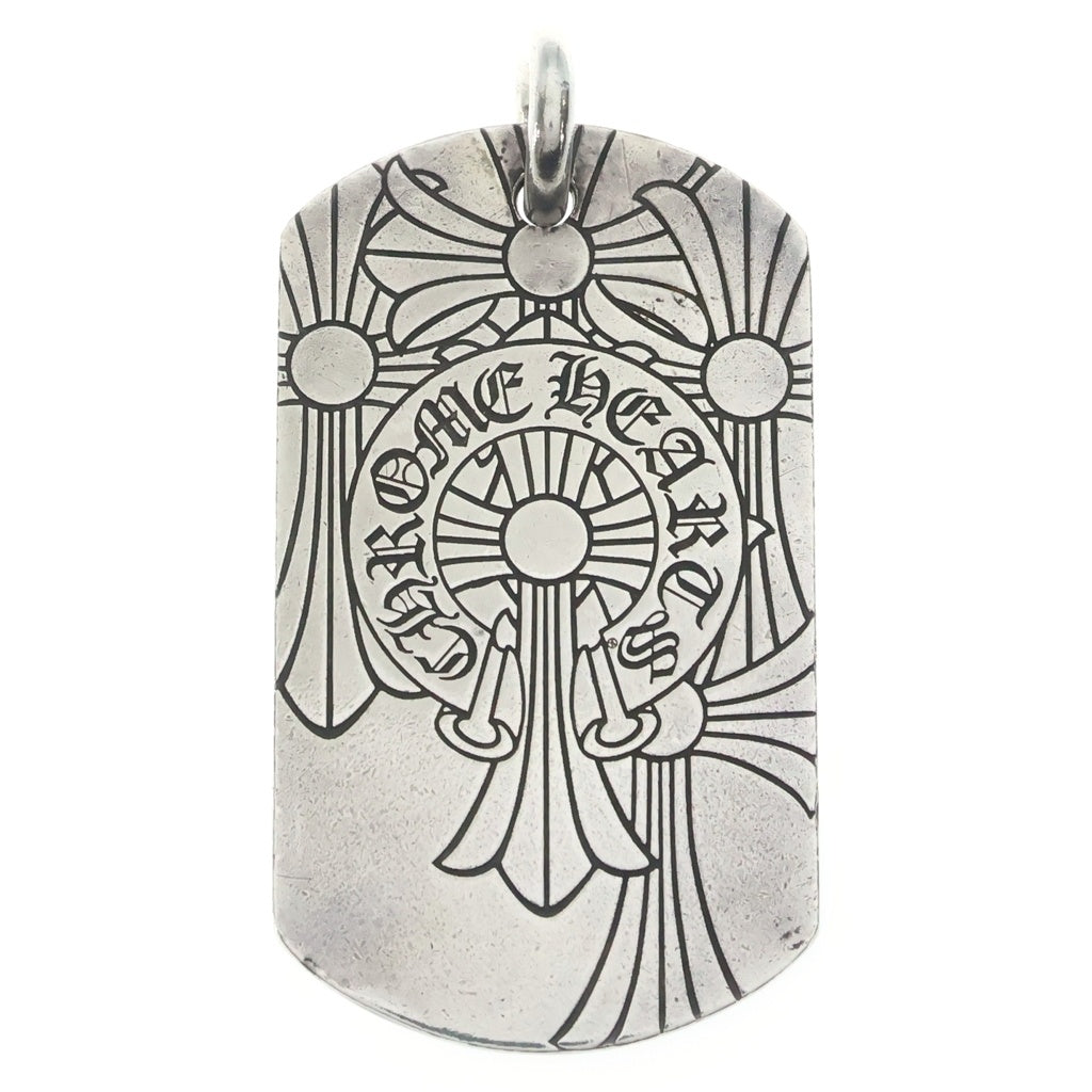 CHROME HEARTS(クロムハーツ) D TAG LRG GOD BLESS ラージ ゴッドブレス ドッグタグ ペンダントトップ シルバー