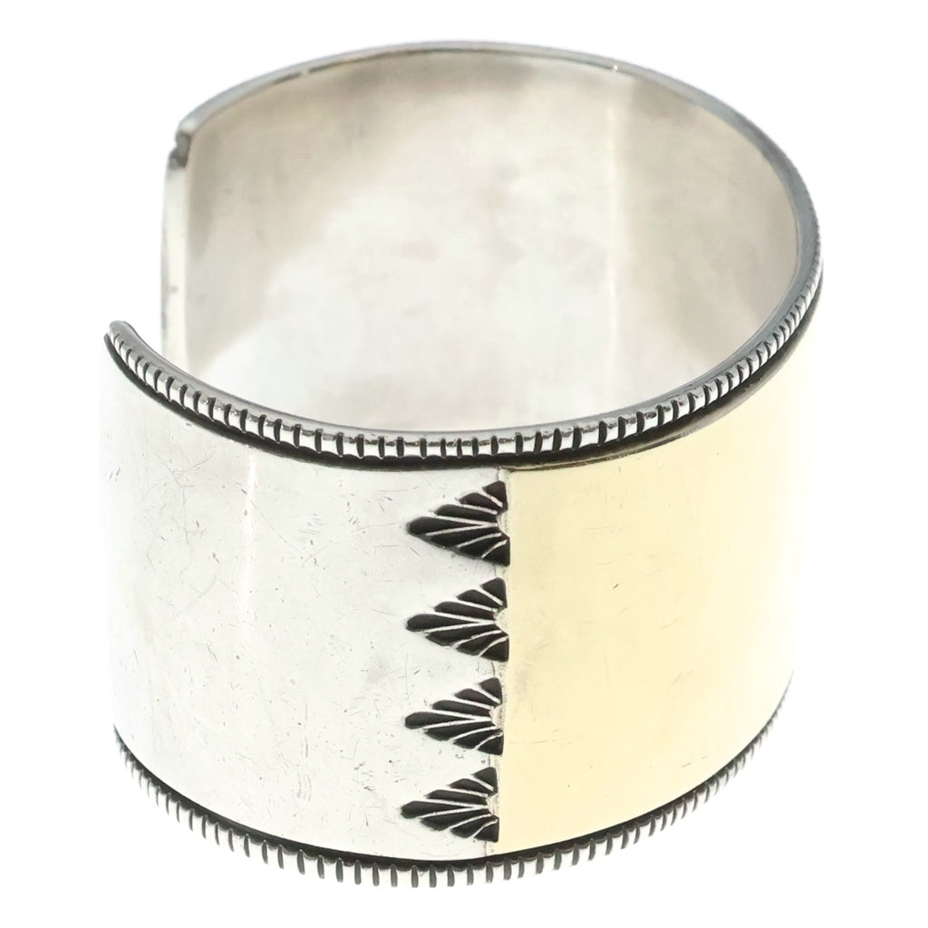 INDIAN JEWELRY(インディアンジュエリー) 【ナバホ族】 Bruce Morgan Bangle ブルース モーガン 14K バングル ブレスレット シルバー./ゴールド