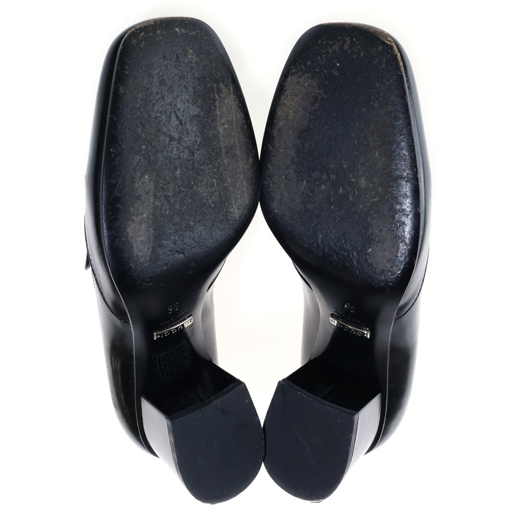 GUCCI(グッチ) ホースビット エナメルパテント パンプス ブラック 388320 レディース