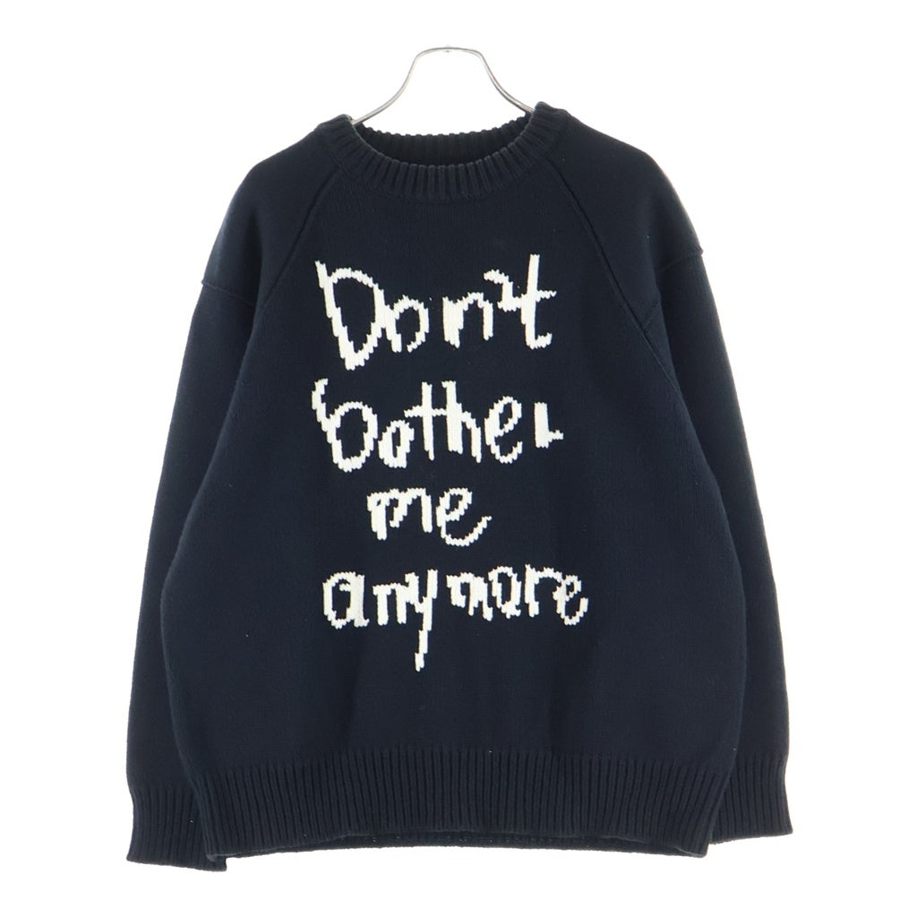 WASTED YOUTH(ウェイステッドユース) 23AW Knit Sweater グラフィックロゴ ニット セーター ブラック