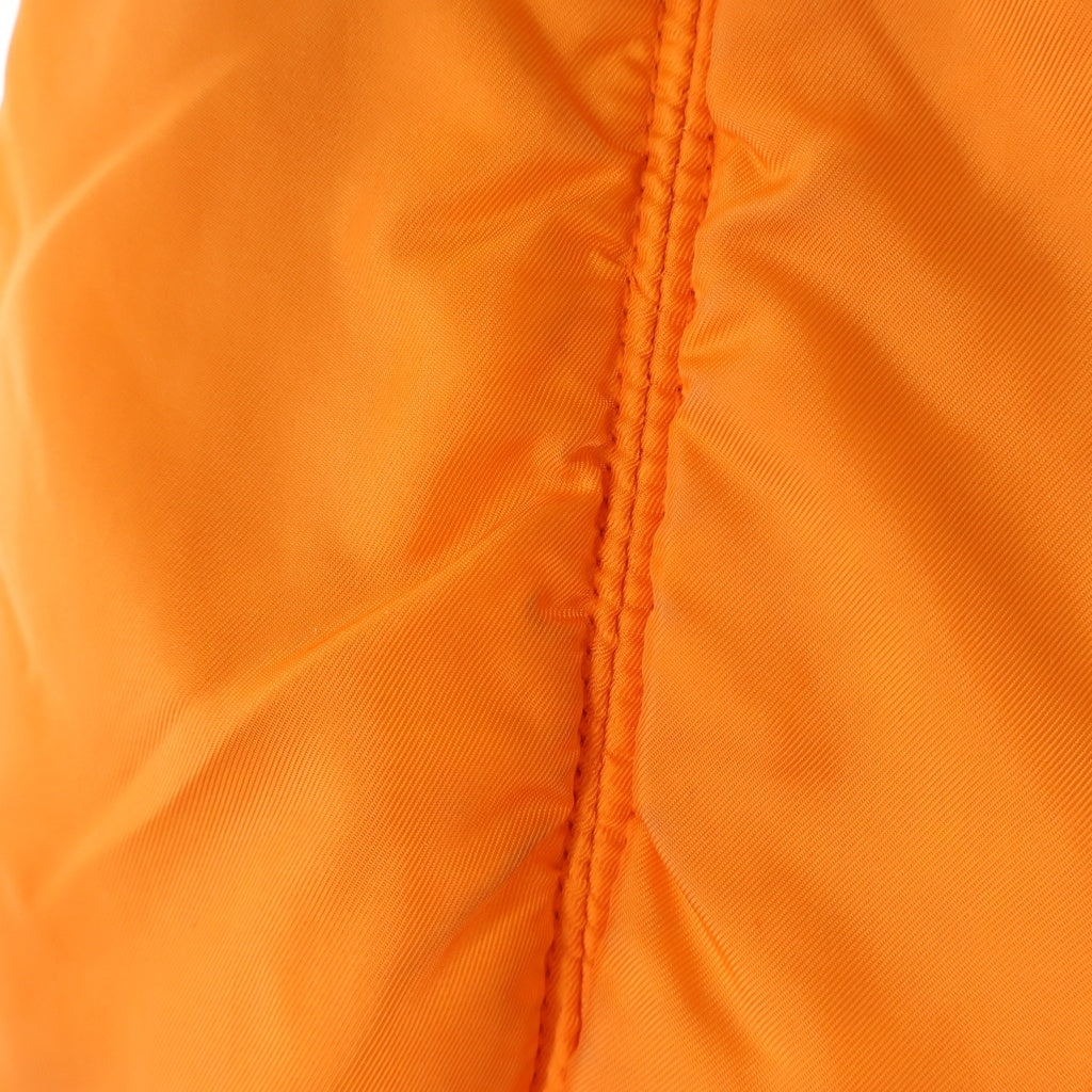 ALPHA INDUSTRIES(アルファ インダストリーズ) 90s MA-1 バッグロゴ ライフジャケット エンブレム リバーシブル ブラック/オレンジ