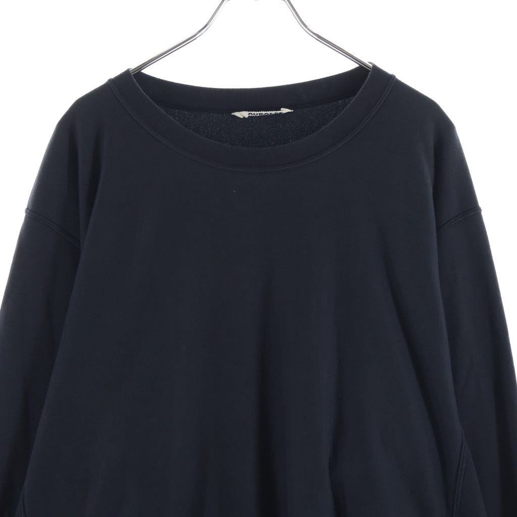 AURALEE(オーラリー) 24SS ELASTIC HIGH GAUGE SWEAT A24SP01NU イラスティク ハイゲージ スウェット 長袖 ブラック