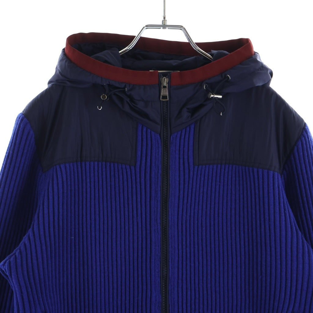 MONCLER(モンクレール) MAGLIONE TRICOT CARDIGAN マリアオーネ トリコット バックK2プリント カーディガン ブルー