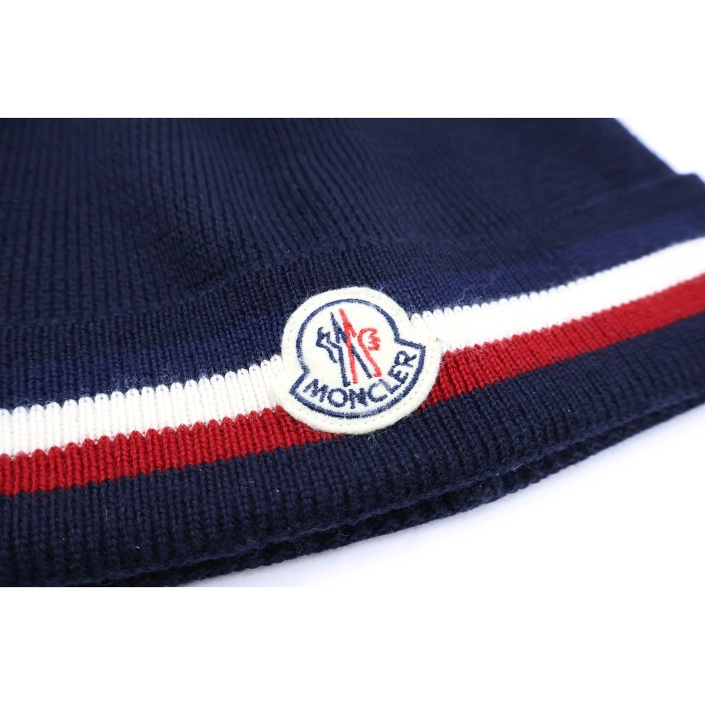 MONCLER(モンクレール) BERRETTO ニットキャップ 帽子 ウール ネイビー