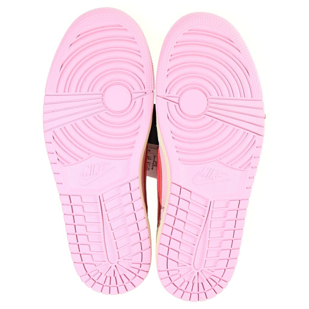 NIKE(ナイキ) ×TRAVIS SCOTT AIR JORDAN 1 RETRO LOW SAIL/TROPICAL PINK IQ7604-101 ×トラヴィススコット エアジョーダン1 レトロ ロー OG ローカットスニーカー シューズ US9/27.0cm ホワイト/ピンク