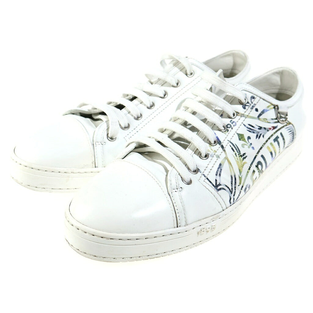 Berluti(ベルルッティ) 21AW Playtime Sneakers プレイタイム クレスト スクリット レザー ローカットスニーカー ホワイト