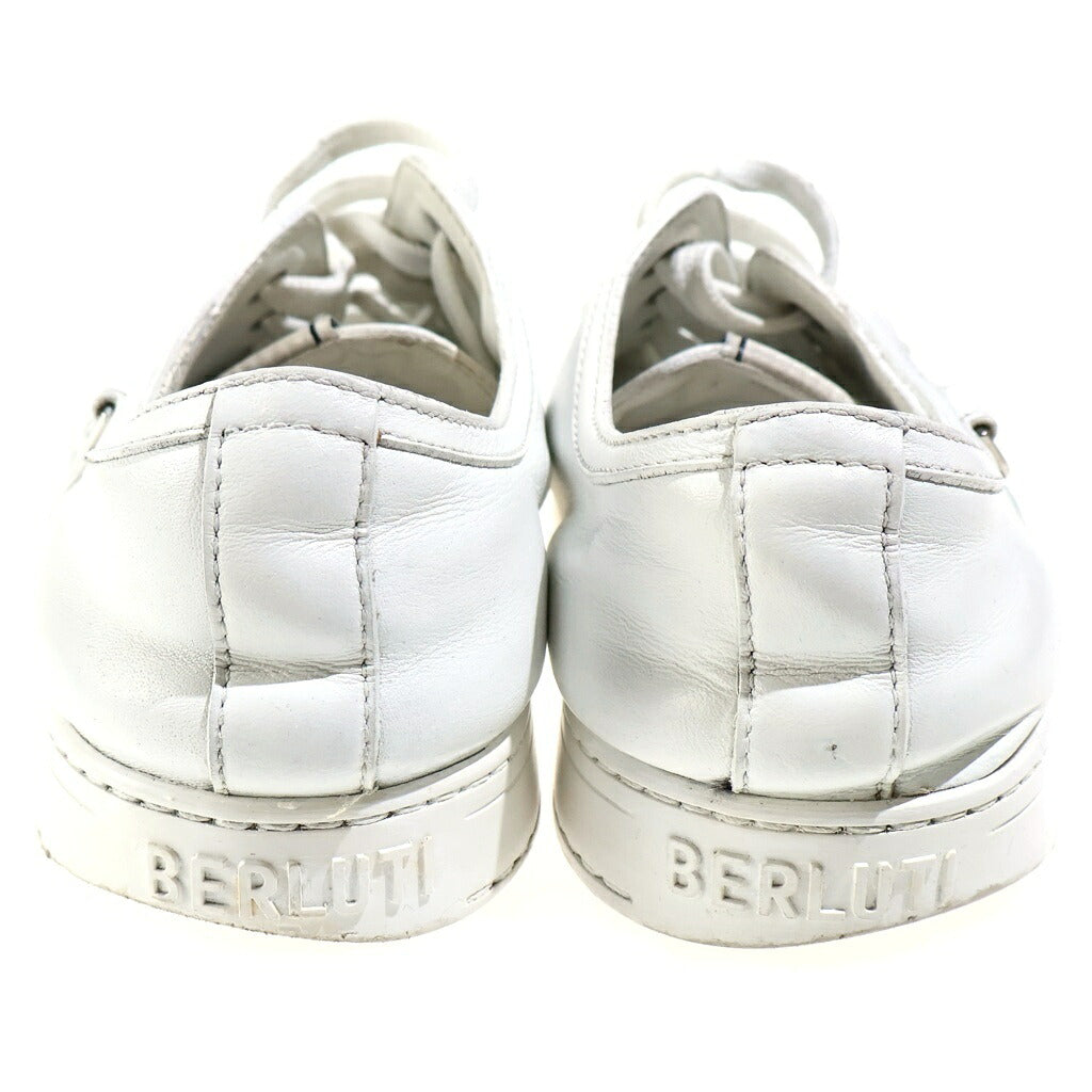 Berluti(ベルルッティ) 21AW Playtime Sneakers プレイタイム クレスト スクリット レザー ローカットスニーカー ホワイト