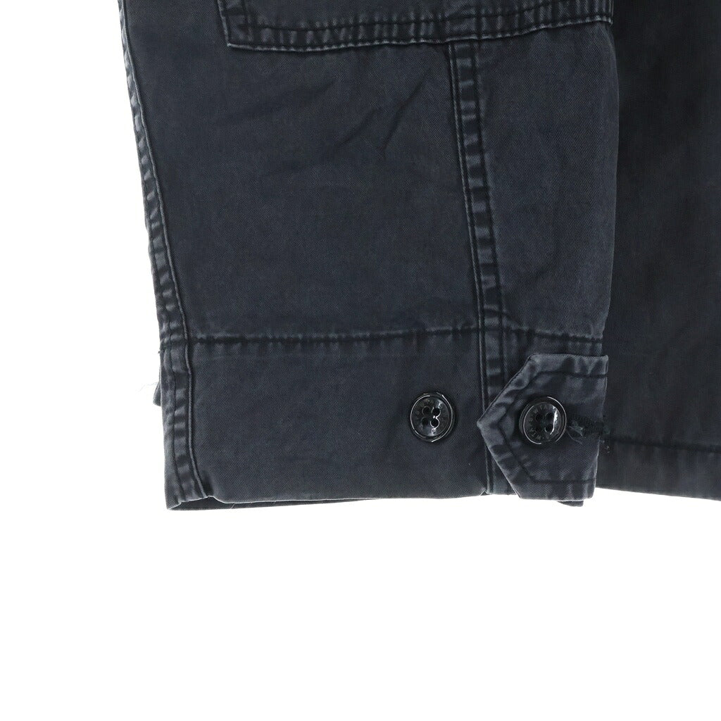 WTAPS(ダブルタップス) 18SS SCOUT LS SHIRT スカウト エルエス シャツ コットン ノーカラー ミリタリー長袖シャツ ブラック 181WVDT-SHM02