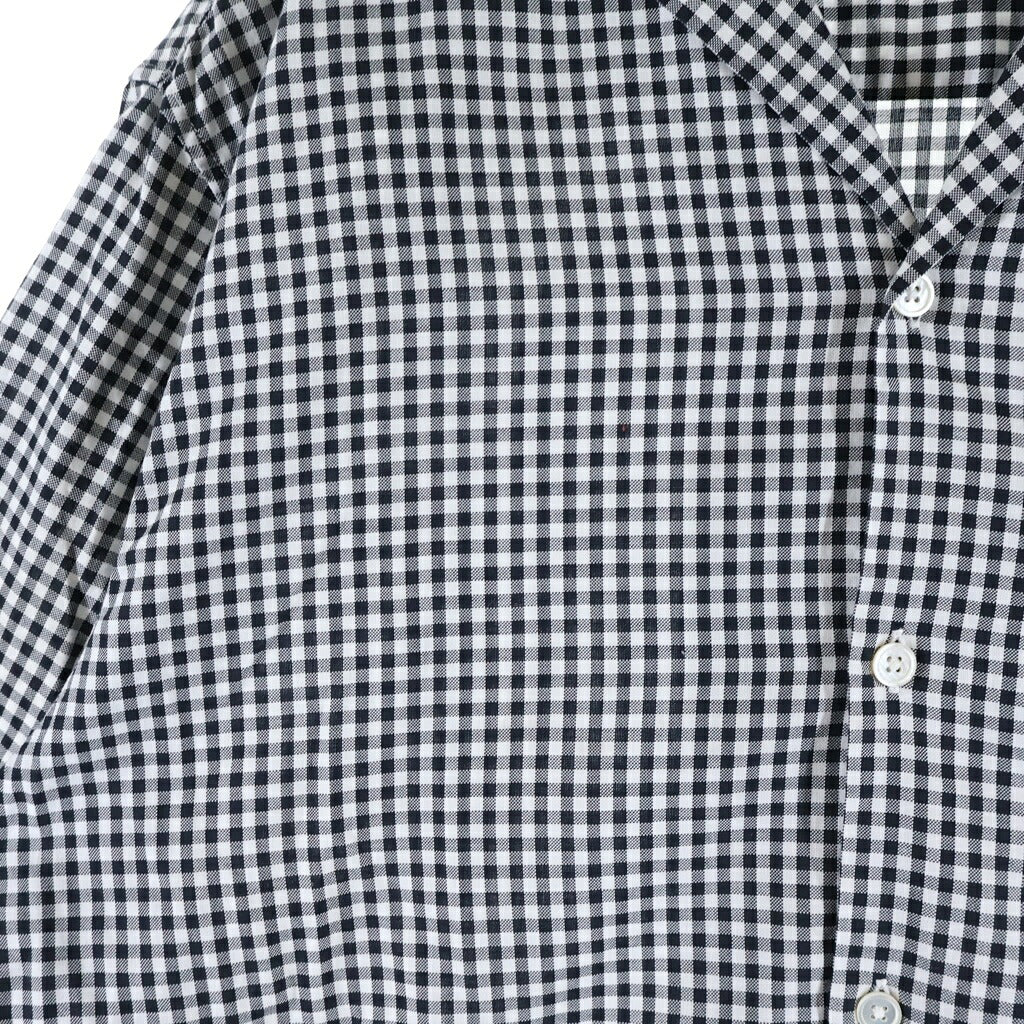WACKO MARIA(ワコマリア) 26SS BEZ TEKSTIL GINGHAM CHECK ギンガムチェック 半袖カラーシャツ ブラック/ホワイト