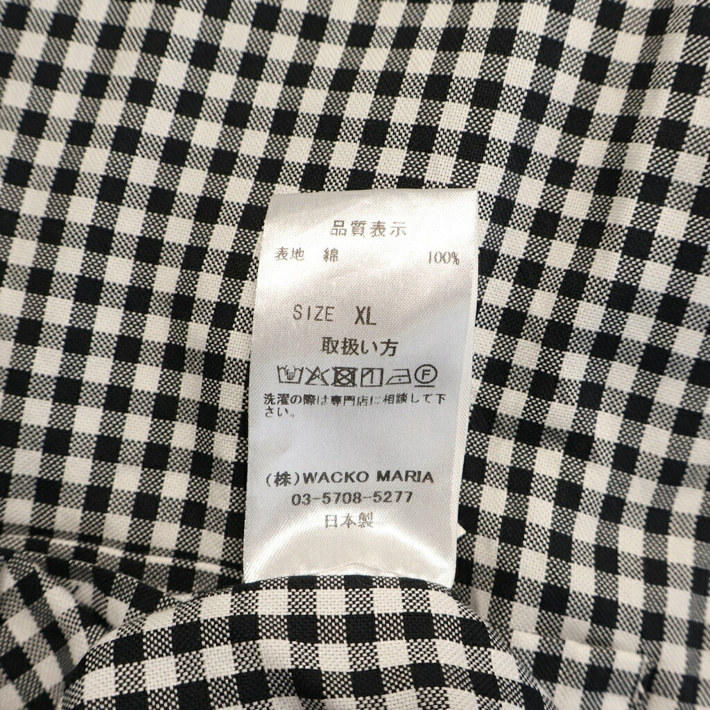 WACKO MARIA(ワコマリア) 26SS BEZ TEKSTIL GINGHAM CHECK ギンガムチェック 半袖カラーシャツ ブラック/ホワイト
