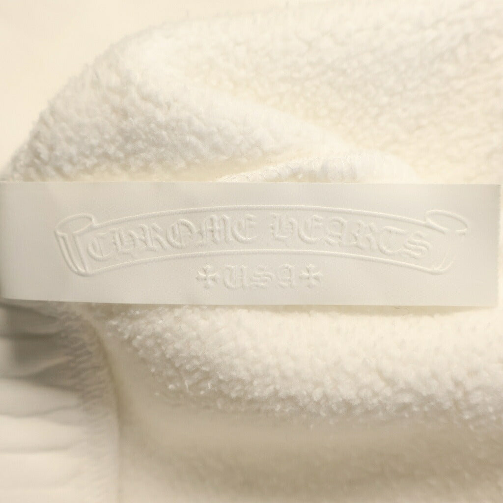 CHROME HEARTS(クロムハーツ) Y Not Multi Leather Cross Patch Sweatpants ハラコレザー/エナメル クロスパッチ スウェットロングパンツ ホワイト