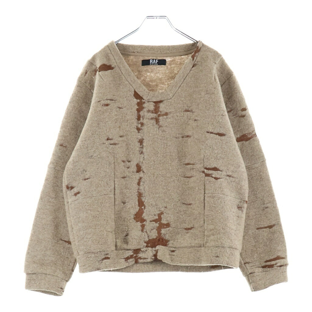RAF BY RAF SIMONS(ラフ バイ ラフシモンズ) デザインニット ポリエステル ブラウン