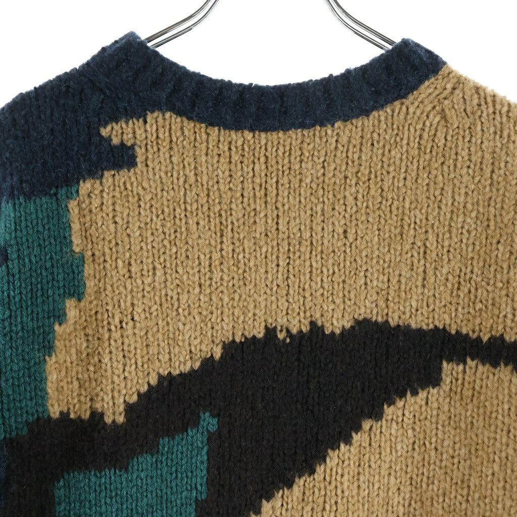 DRIES VAN NOTEN(ドリスヴァンノッテン) 21AW グラフィックデザイン ウールニット インターシャ編み セーター マルチカラー