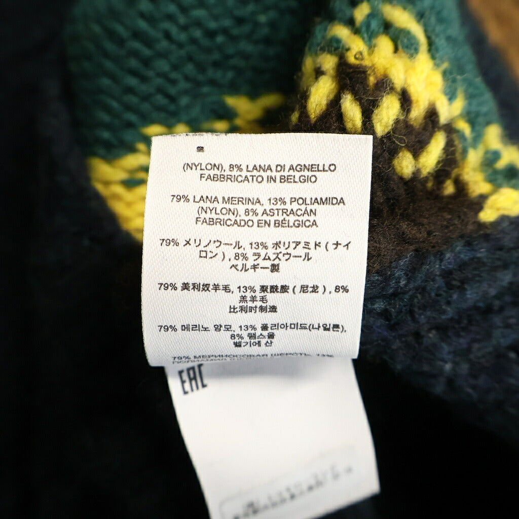 DRIES VAN NOTEN(ドリスヴァンノッテン) 21AW グラフィックデザイン ウールニット インターシャ編み セーター マルチカラー