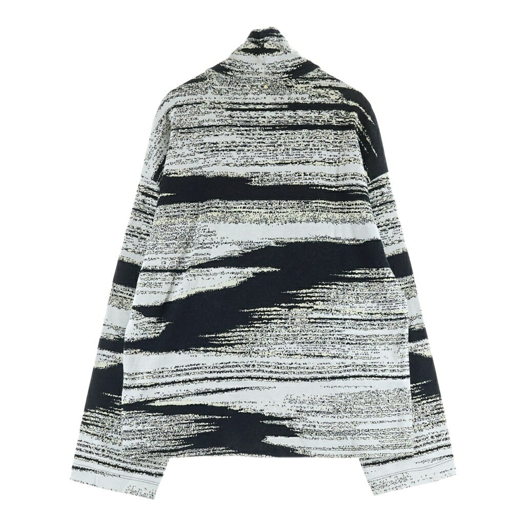 OAMC(オーエーエムシー) 21SS Noise High Neck Knit ノイズ ハイネック ニット OAMT700468 ホワイト/ブラック