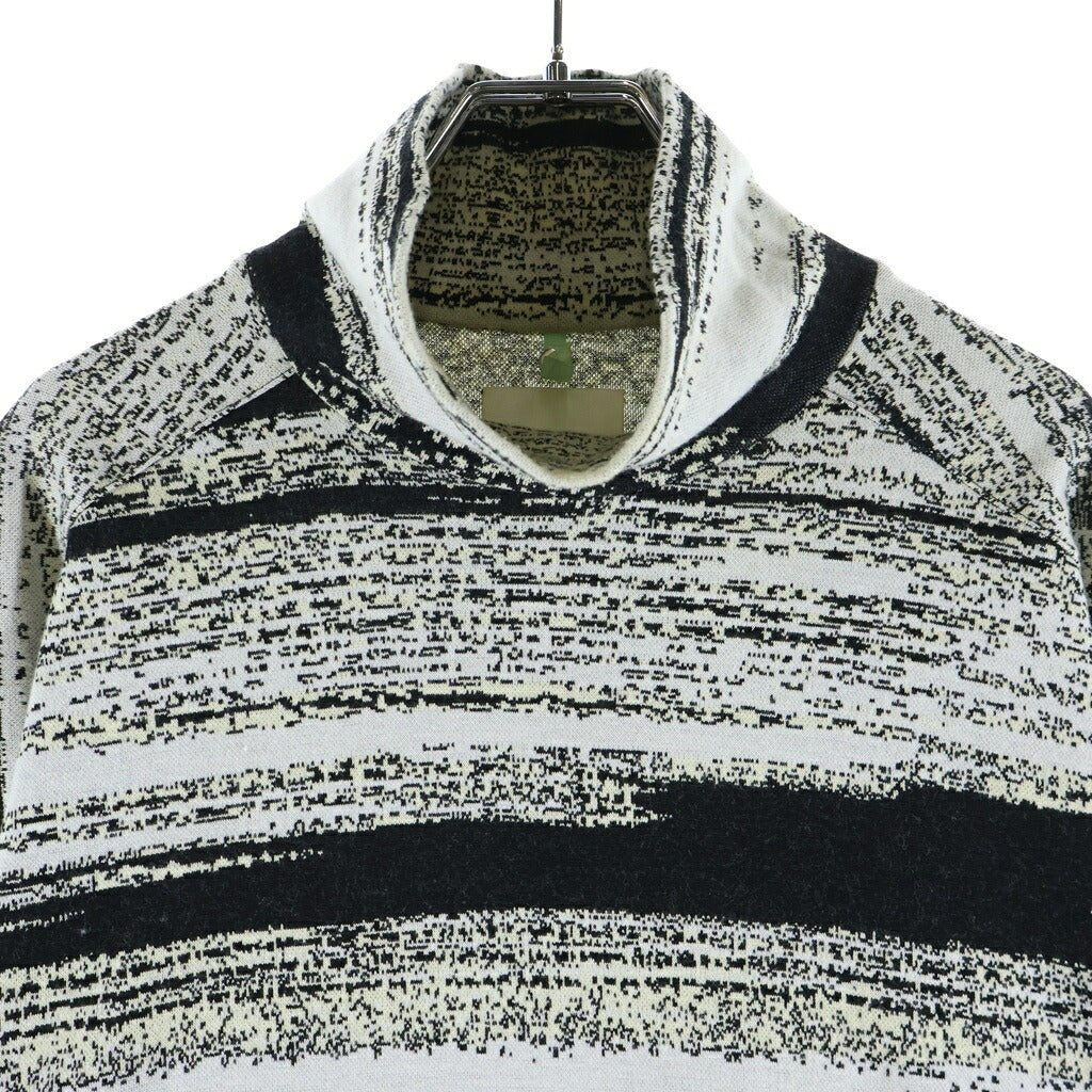 OAMC(オーエーエムシー) 21SS Noise High Neck Knit ノイズ ハイネック ニット OAMT700468 ホワイト/ブラック