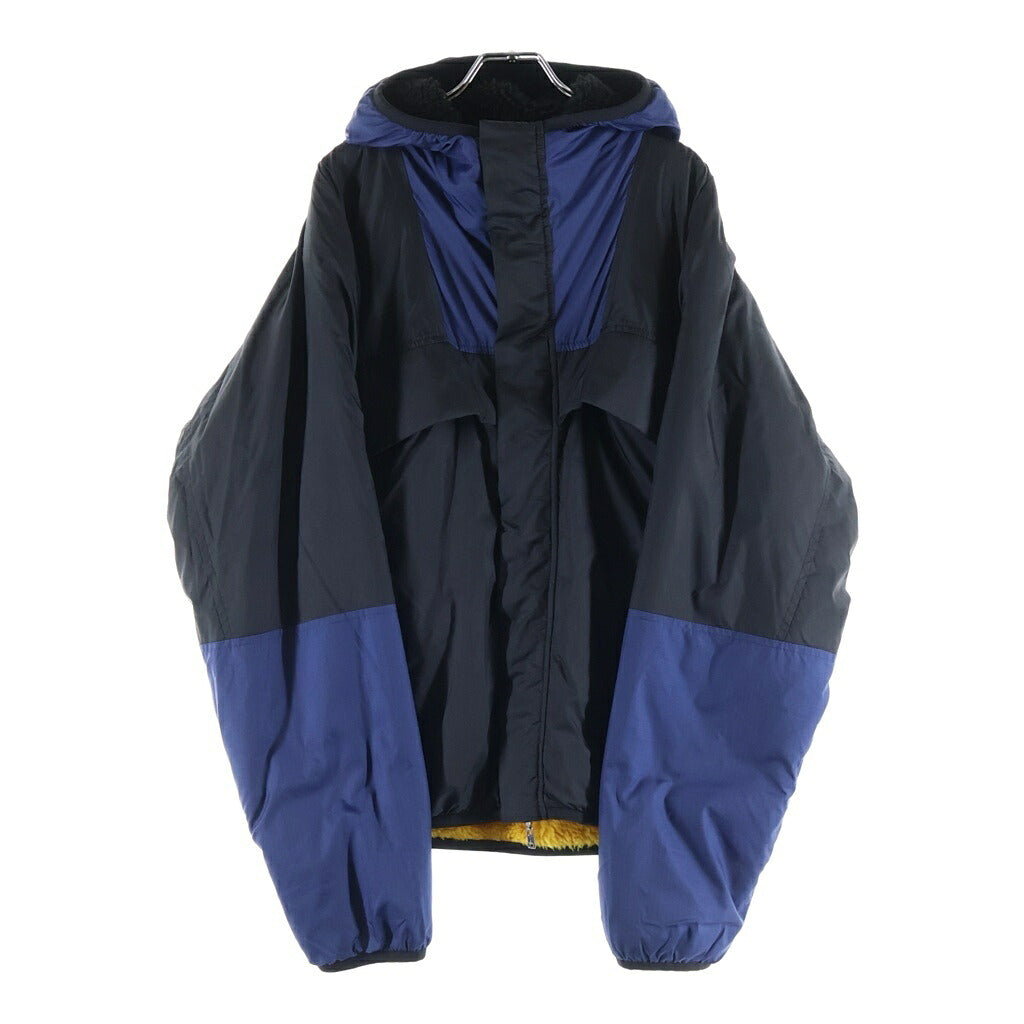 MARNI(マルニ) 21AW リップストップ ナイロン バイカラー リバーシブル フードブルゾン ジャケット JUMU0123BU ブラック/イエロー