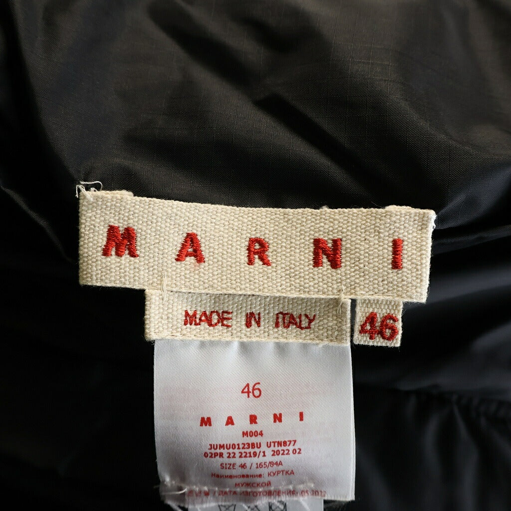 MARNI(マルニ) 21AW リップストップ ナイロン バイカラー リバーシブル フードブルゾン ジャケット JUMU0123BU ブラック/イエロー