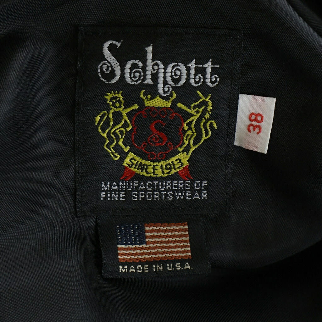 SCHOTT(ショット) 503HDT HOODED ONESTAR 7823950106 フードワンスター レザー フルジップ パーカー ライダース ジャケット ブラック