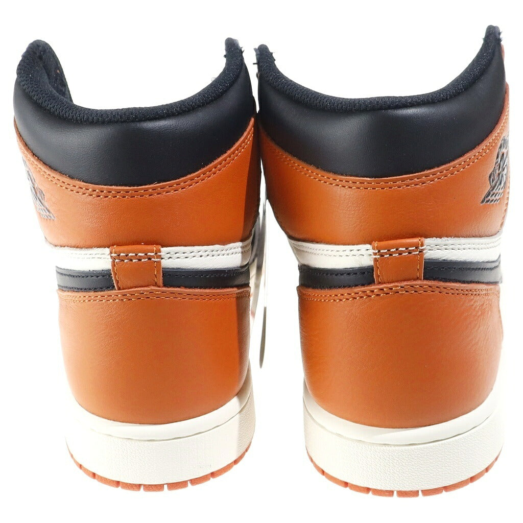 NIKE(ナイキ) AIR JORDAN 1 RETRO HIGH SHATTERED BACKBOARD DZ5485-008 エアジョーダン1 レトロ ハイ OG シャッタードバックボード US9/27.0cm ブラック/オレンジ