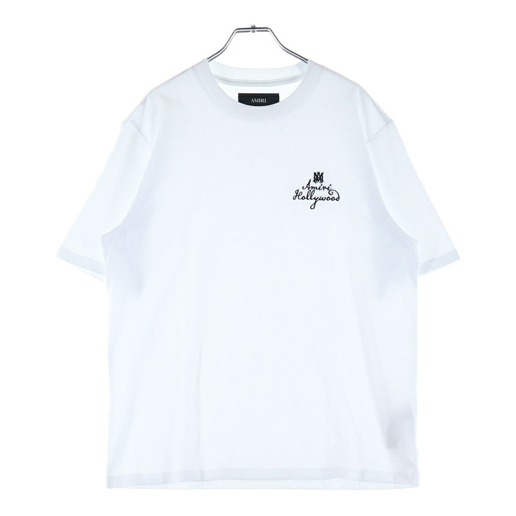 AMIRI(アミリ) Embroidered Logo Tee フロントロゴ刺繍 半袖Tシャツ カットソー ホワイト AMJYTE1248
