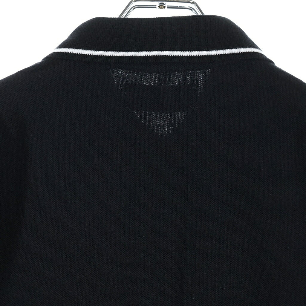 AMIRI(アミリ) Contrasting Trim Polo Shirt AMJYPO1018M ロゴ刺繍 半袖ポロシャツ ブラック AMJYPO1018