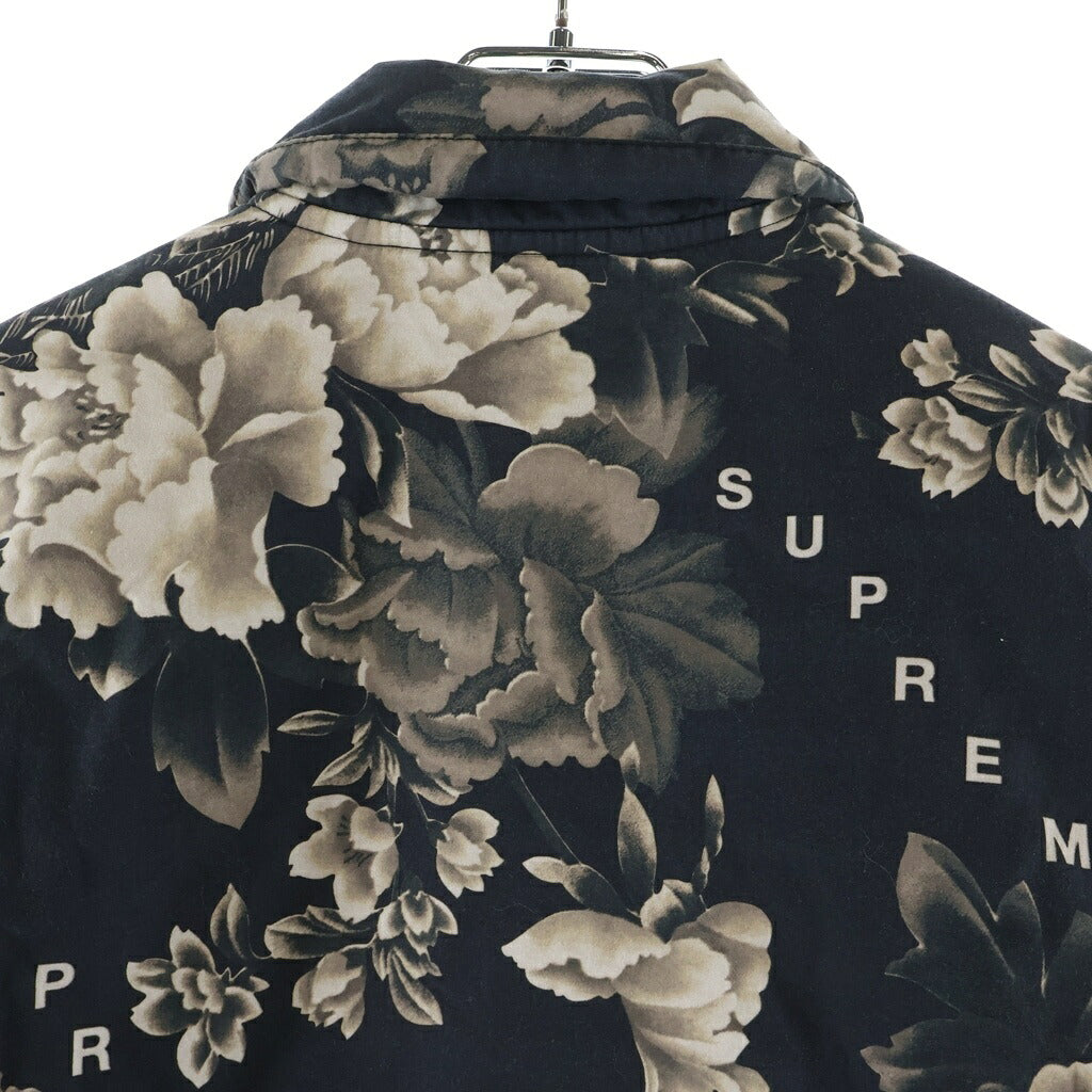 SUPREME(シュプリーム) 21SS Peacock Jacket ピーコック ジャケット フラワー柄 チャイナ服 ブラック