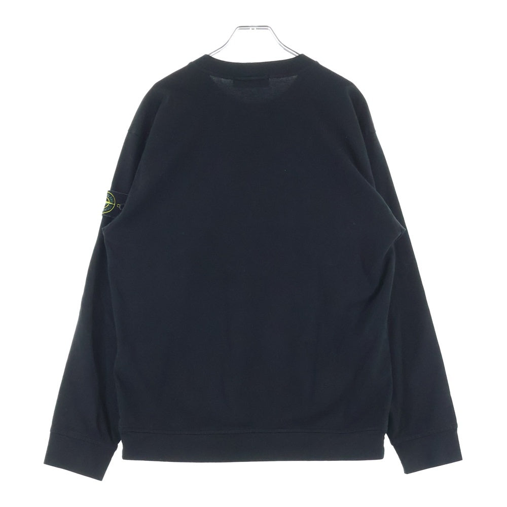 STONE ISLAND(ストーンアイランド) HEAVY COTTON JERSEY ヘビーコットンジャージー 長袖Tシャツ カットソー ブラック K1S156100043S0A50