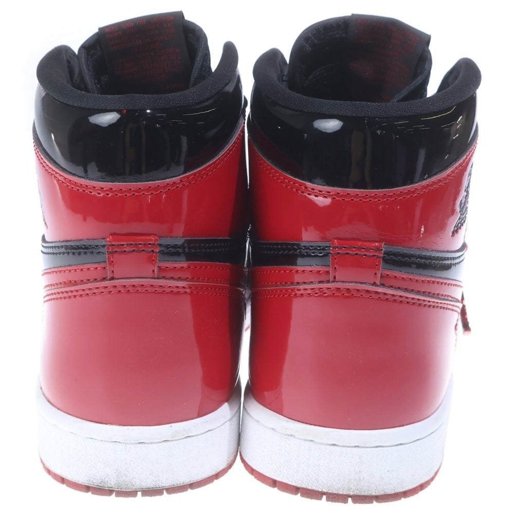 NIKE(ナイキ) AIR JORDAN 1 RETRO HIGH OG BRED PATENT 555088-063 エアジョーダン1 レトロ ブレッド パテント ハイカットスニーカー シューズ レッド/ブラック US10/28.0cm