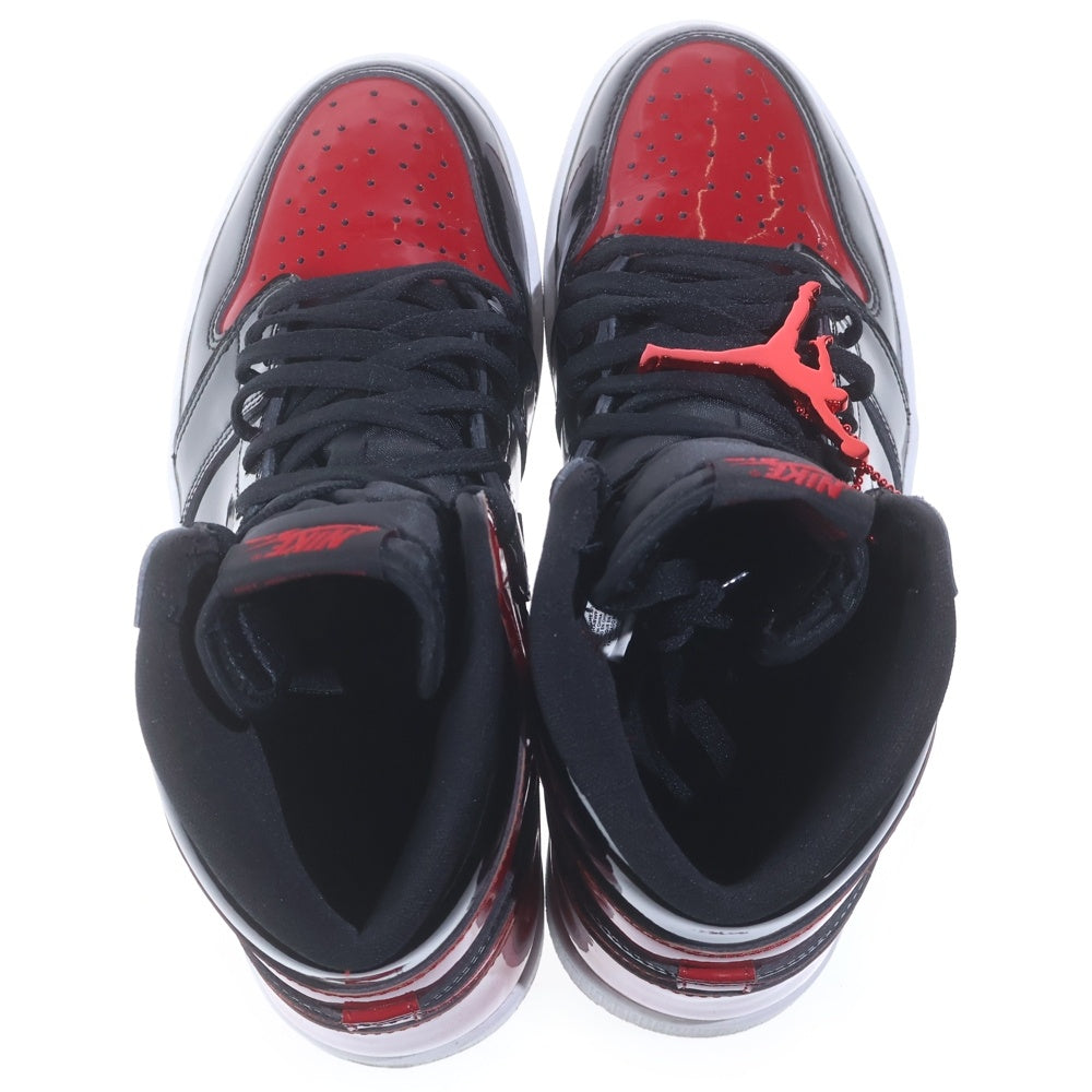 NIKE(ナイキ) AIR JORDAN 1 RETRO HIGH OG BRED PATENT 555088-063 エアジョーダン1 レトロ ブレッド パテント ハイカットスニーカー シューズ レッド/ブラック US10/28.0cm