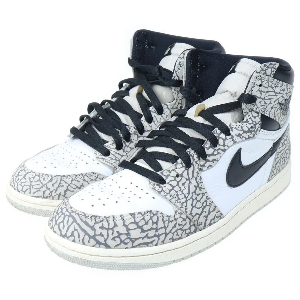 NIKE(ナイキ) AIR JORDAN 1 RETRO HIGH OG WHITE CEMENT ELEPHANT DZ5485-052 エアジョーダン1 ホワイトセメント サファリ ハイカットスニーカー シューズ US10/28cm