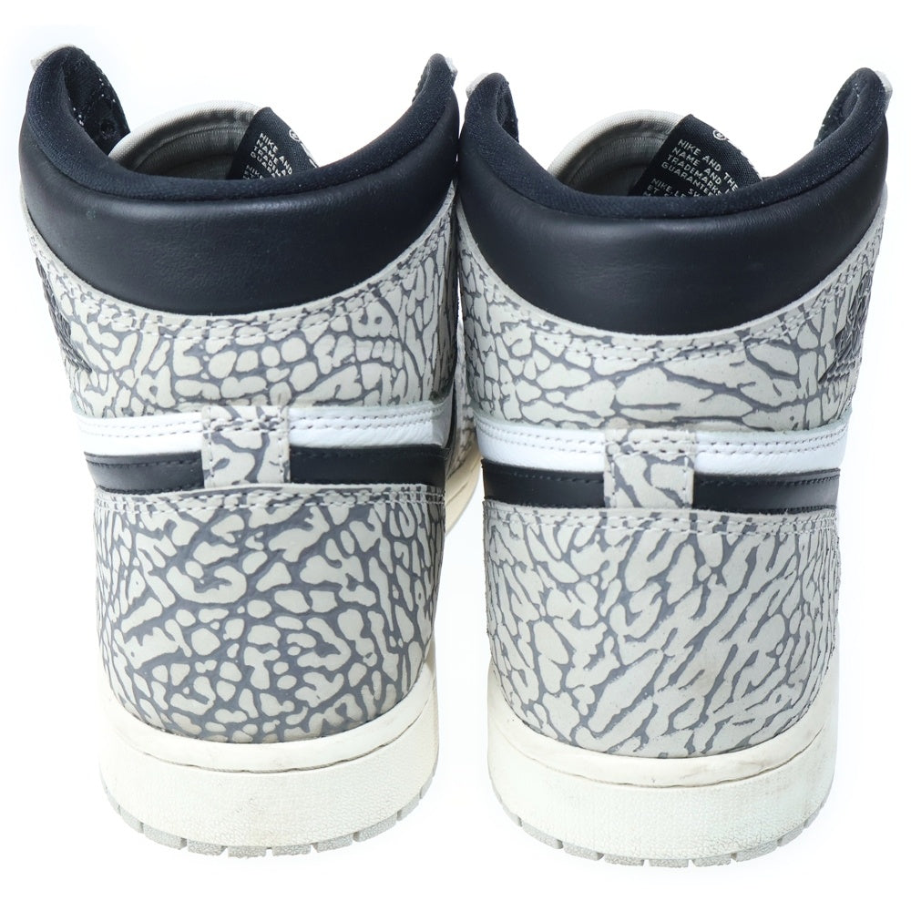 NIKE(ナイキ) AIR JORDAN 1 RETRO HIGH OG WHITE CEMENT ELEPHANT DZ5485-052 エアジョーダン1 ホワイトセメント サファリ ハイカットスニーカー シューズ US10/28cm