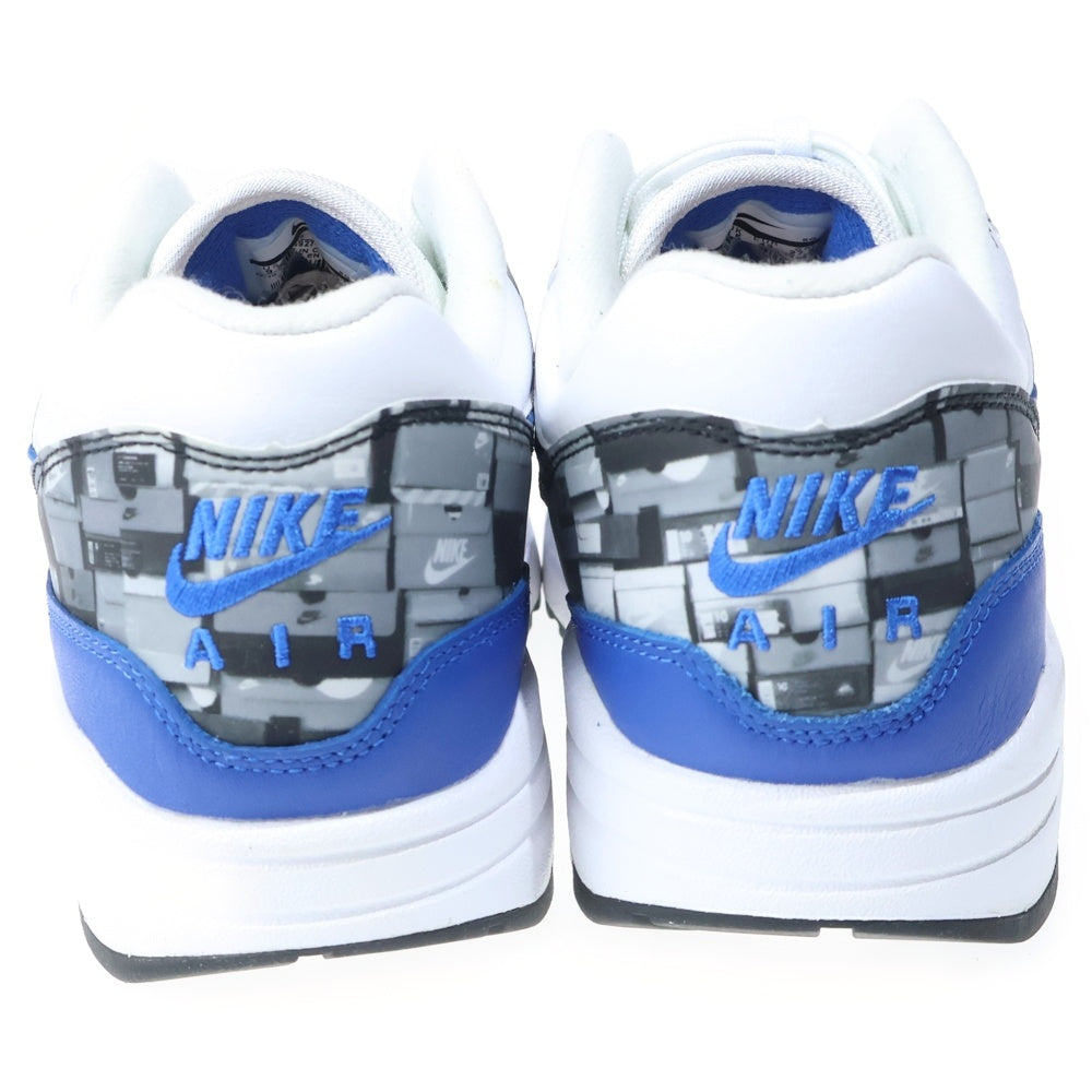 NIKE(ナイキ) × atmos AIR MAX1 PRNT AQ0927-100 アトモス エアマックス1 プリント ローカットスニーカー シューズ ホワイト/ブルー US9.5/27.5cm