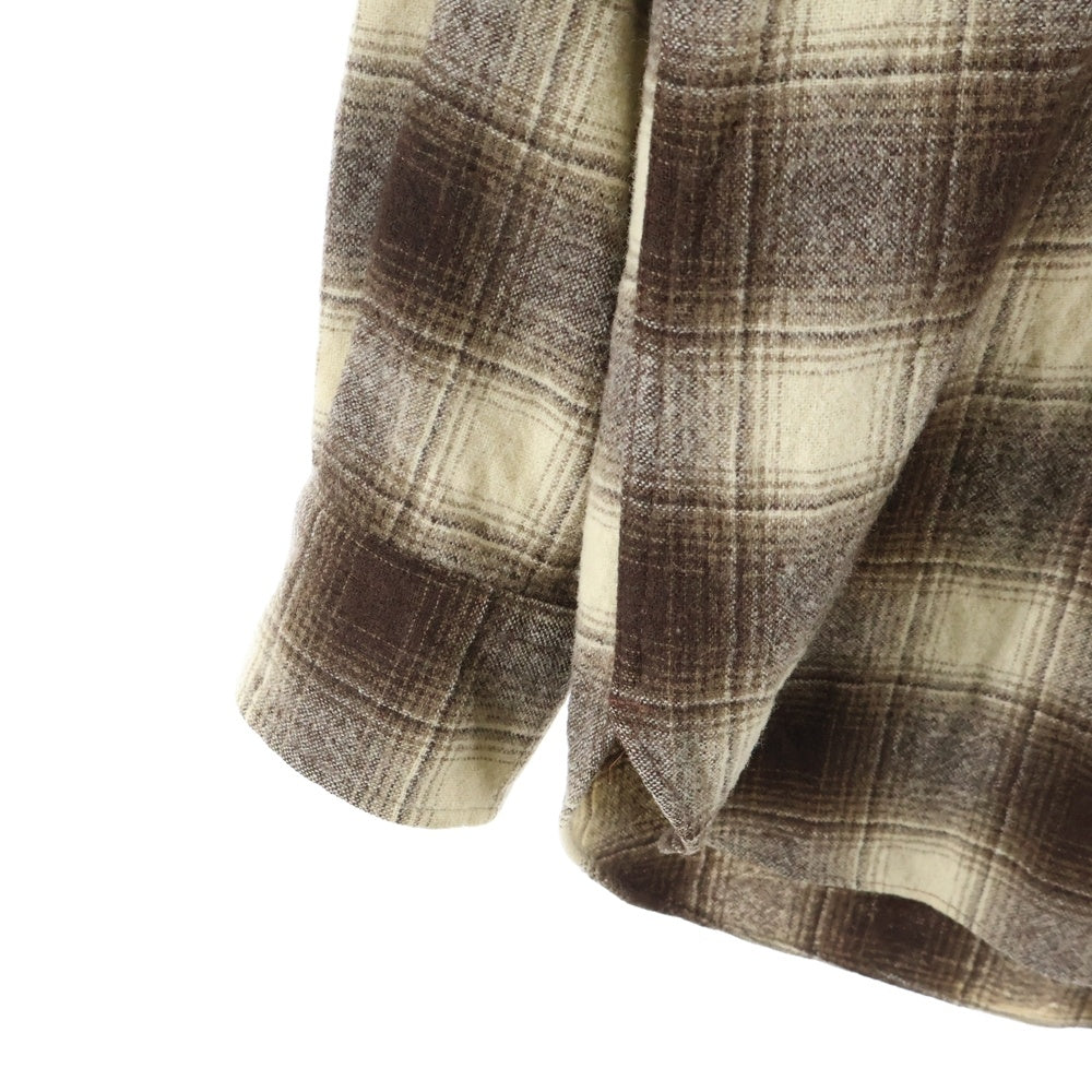 PENDLETON(ペンドルトン) 90S VINTAGE ヴィンテージ ダブルポケット ウール 長袖ウエスタンシャツ ブラウン