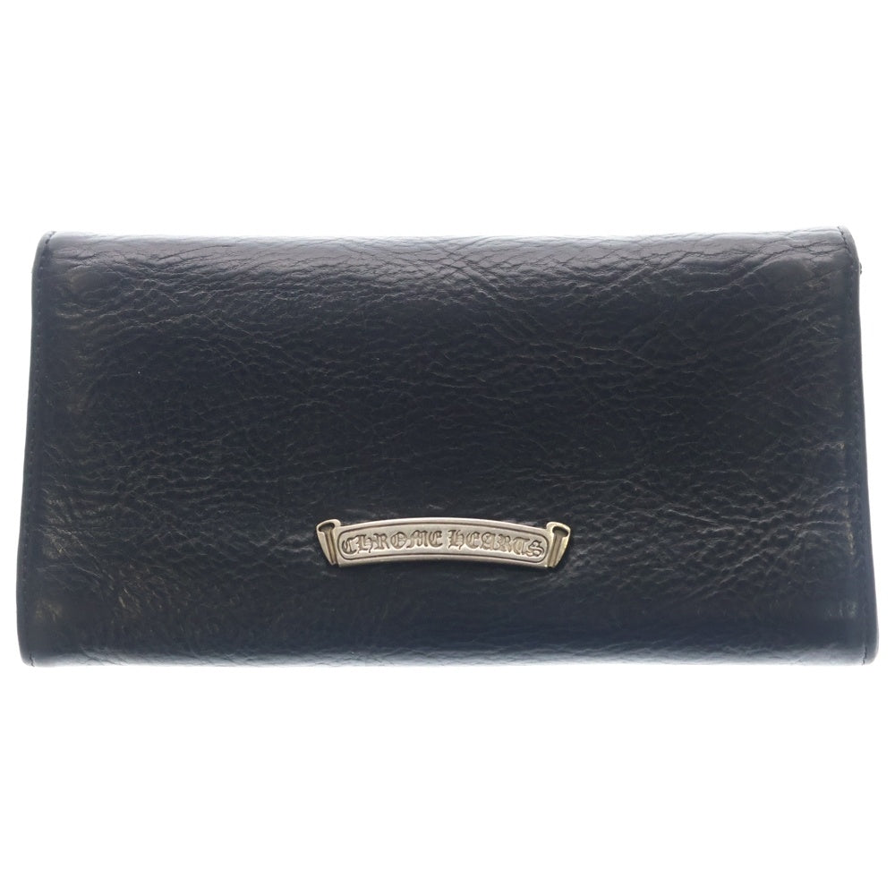 CHROME HEARTS(クロムハーツ) JUDY CROSS BALL ジュディ クロス ボール ボタン レザーウォレット 長財布 ブラック BCA366