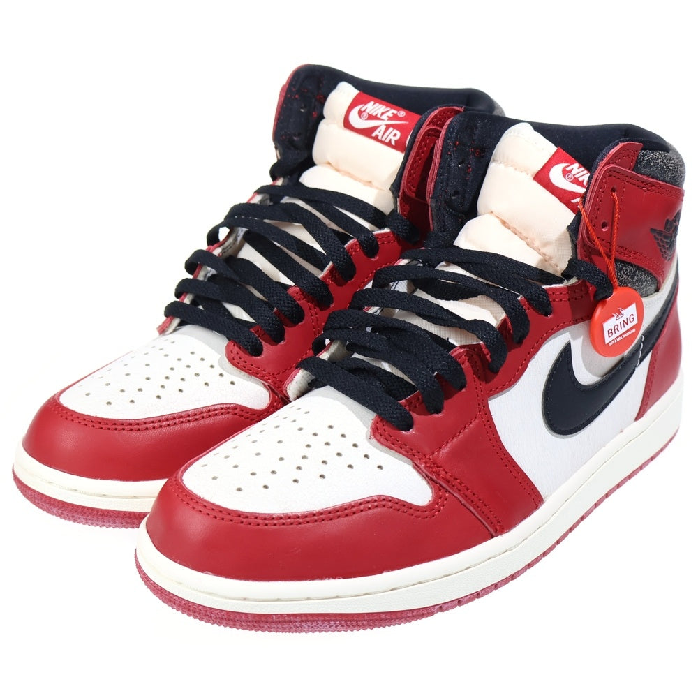 NIKE(ナイキ) AIR JORDAN 1 HIGH OG エアジョーダン1 ロスト&ファウンド シカゴ ハイカットスニーカー ホワイト/レッド US9/27cm DZ5485-612