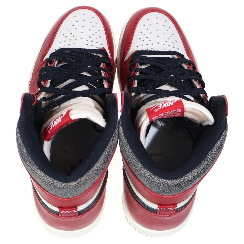 NIKE(ナイキ) AIR JORDAN 1 HIGH OG エアジョーダン1 ロスト&ファウンド シカゴ ハイカットスニーカー ホワイト/レッド US9/27cm DZ5485-612