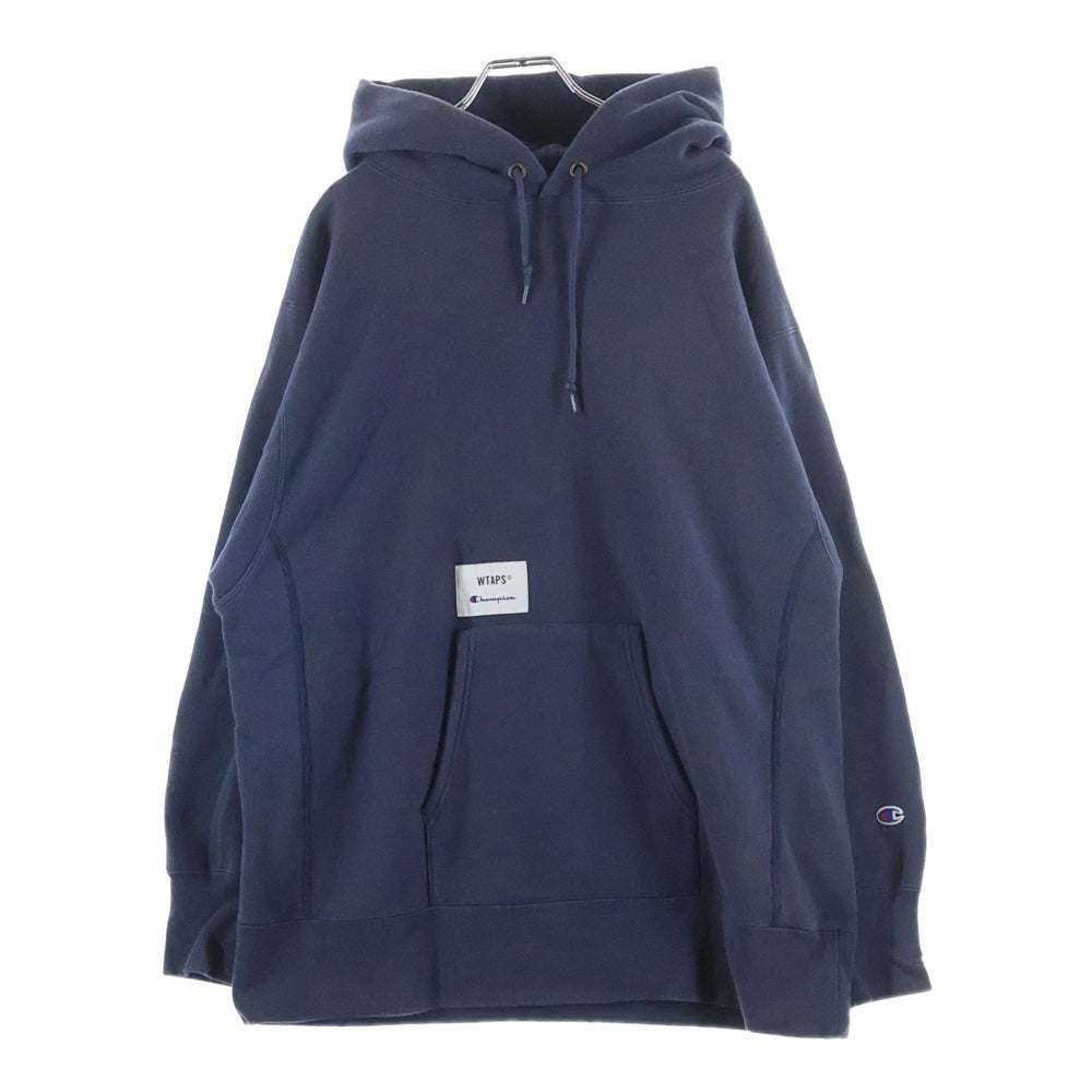 WTAPS(ダブルタップス) ×Champion REVERSE WEAVE HOODED SWEATSHIRT C8-T109 チャンピオン リバースウィーブ フーデッド スウェットシャツ プルオーバーパーカー ネイビー