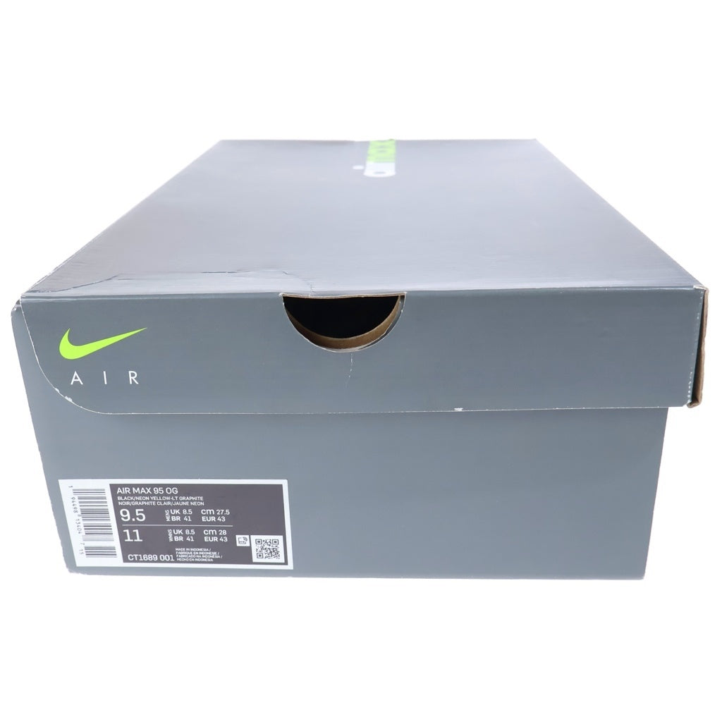 NIKE(ナイキ) AIR MAX 95 OG エアマックス イエローグラデ ローカットスニーカー グレー/イエロー US9.5/27.5cm CT1689-001