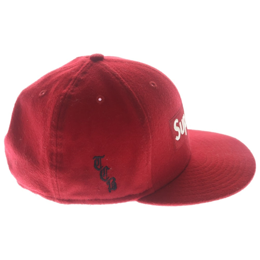 SUPREME(シュプリーム) 11AW × Loro Piana × NEW ERA BOXLOGO WOOL CAP ×ロロピアーナ×ニューエラ ボックスロゴ ウール キャップ 帽子 レッド