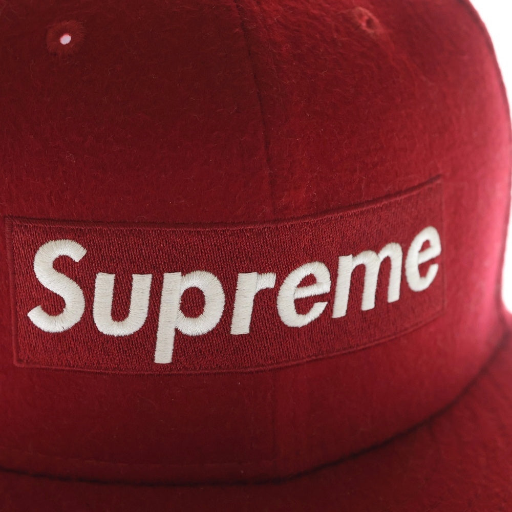 SUPREME(シュプリーム) 11AW × Loro Piana × NEW ERA BOXLOGO WOOL CAP ×ロロピアーナ×ニューエラ ボックスロゴ ウール キャップ 帽子 レッド