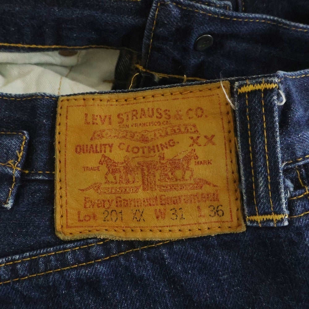 Levi's(リーバイス) 90S 201XX ボタン裏555 BIG E バックルバック バレンシア製 ボタンフライデニムパンツ ジーンズ インディゴ