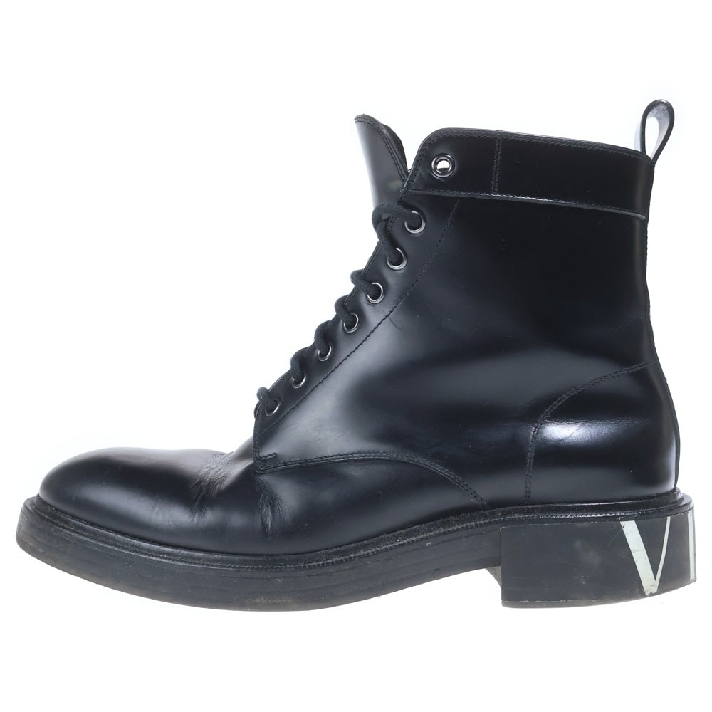 VALENTINO(ヴァレンティノ) Lace Up Leather Boots レースアップ レザーブーツ ブラック B2B52RY