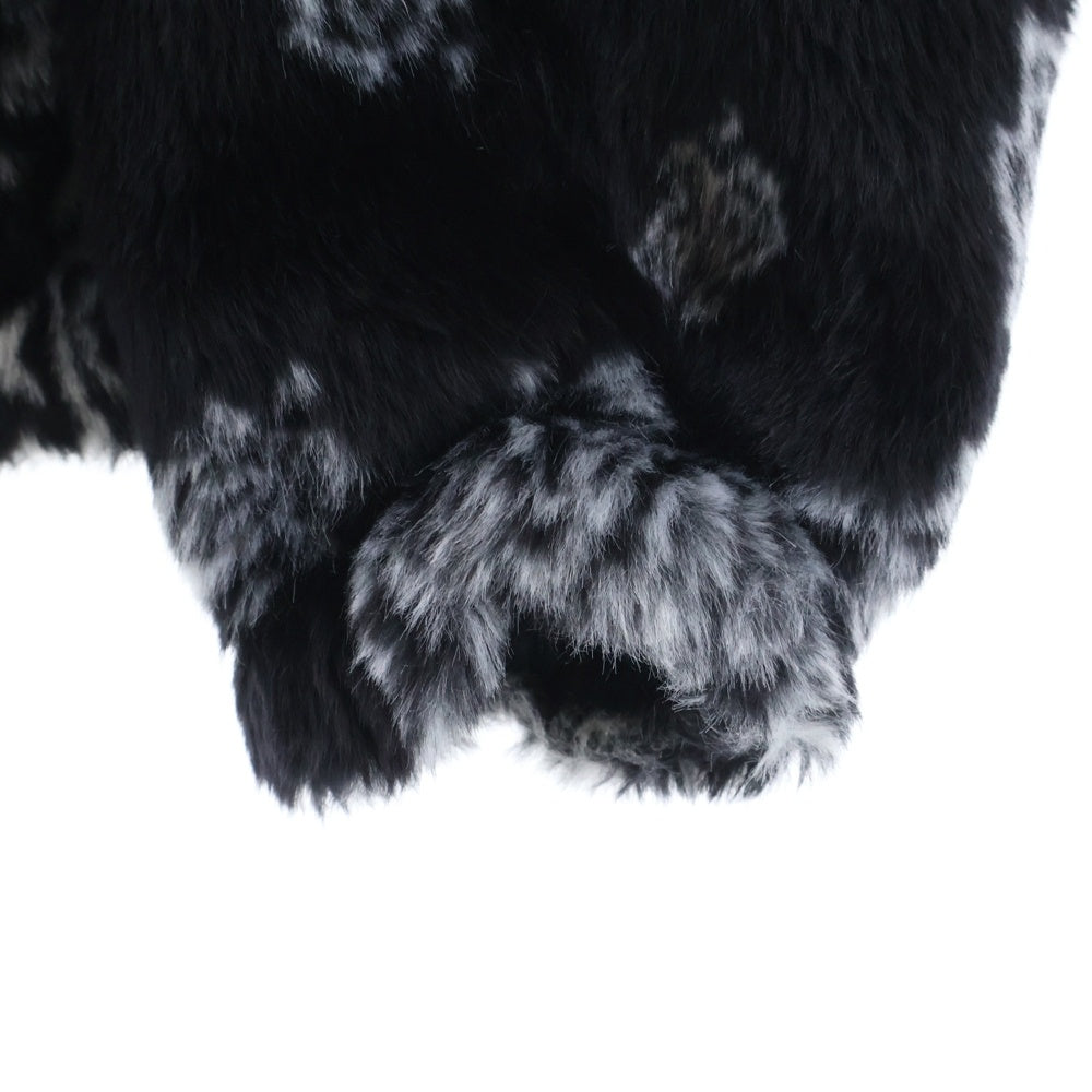SUPREME(シュプリーム) 21AW Bandana Faux Fur Bomber Jacket バンダナ柄 ジップアップ ボンバージャケット ブラック
