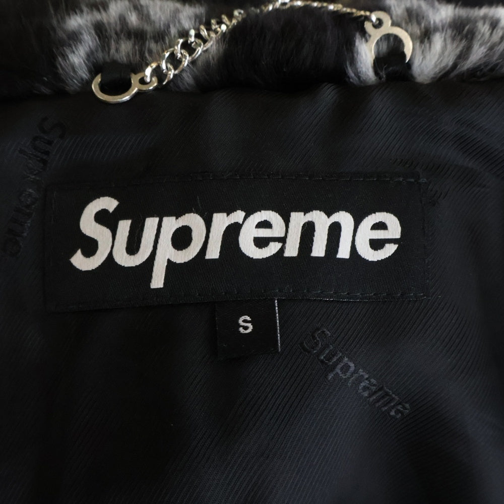 SUPREME(シュプリーム) 21AW Bandana Faux Fur Bomber Jacket バンダナ柄 ジップアップ ボンバージャケット ブラック