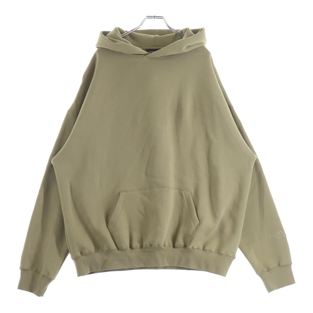 FEAR OF GOD ESSENTIALS(フィアオブゴッド エッセンシャルズ) バックロゴリフレクタープリント プルオーバーパーカー フーディ ベージュ